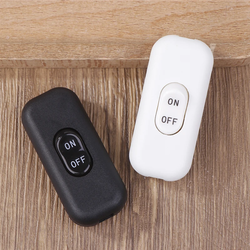 

2Pcs 302-2 Inline Cord Button Switch In Line Cord Appliance Switch 6A 250V Lamp Cord Rocker Switch For Table Lamp Bed Lamp