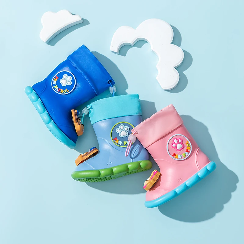 PAW PATROL Girls Boys Baby Kids Non-Slip Cute Comfy Outdoor Lightweight Stereoscopic Summer Cartoon Scuff Breathable Rain Boots