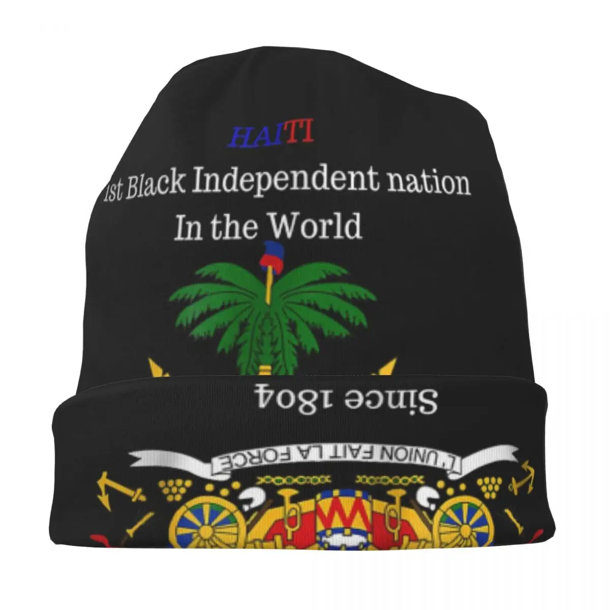 العلم الهايتي عظيم للاحتفال بعيد الاستقلال Skullies قبعة حريمي الخريف الشتاء في الهواء الطلق قبعة محبوك بونيه قبعات الكبار