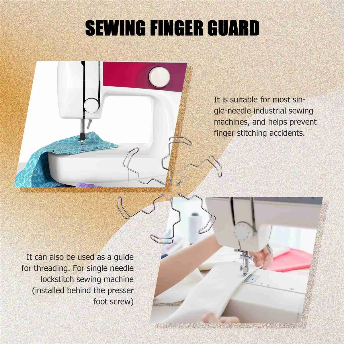 A75K 6 Pcs Sewing Machine Finger Guard, Safety Needle Finger Guard Can Prevent the User's Hand From Being Injured