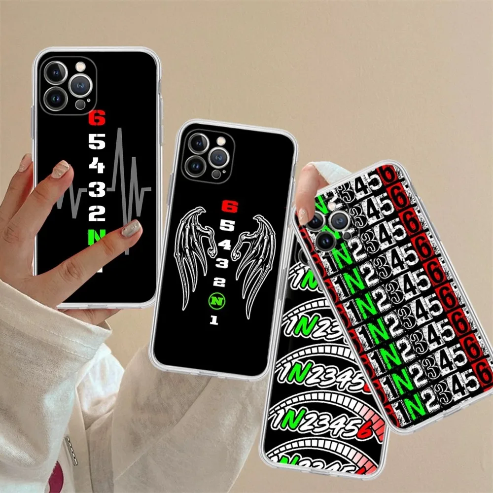 1N23456 Motorcycle Phone Case Silicone Soft for iphone 15 14 13 12 11 Pro Mini XS MAX 8 7 6 Plus X XS XR Cover