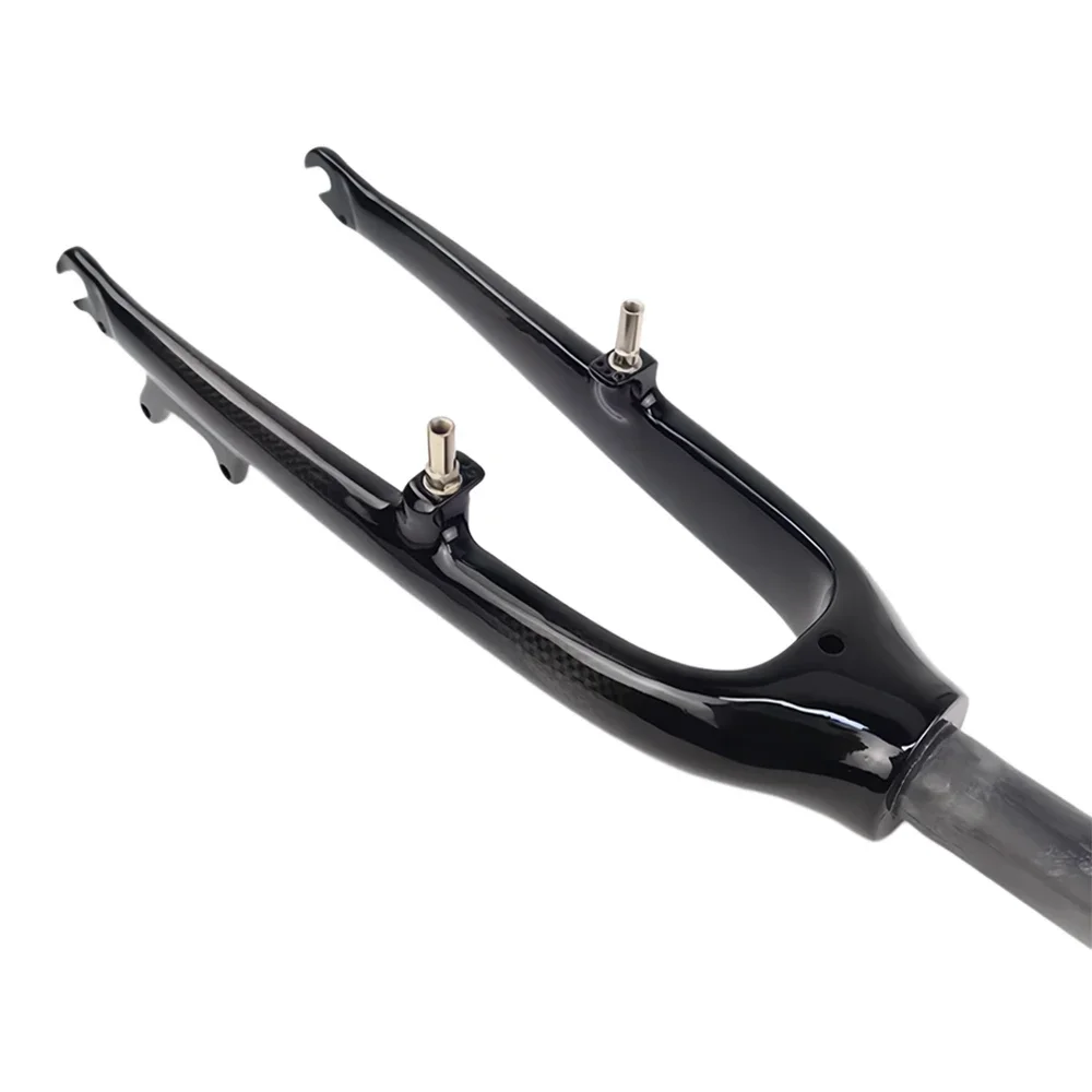 3K Glänzende Matte T1000 Carbonfaser-Vorderradgabel, Starr, Leichtgewicht, Gerades Rohr für MTB-Rennräder, Kompatibel mit Scheiben-/V-/C-Bremsen – Detail 4