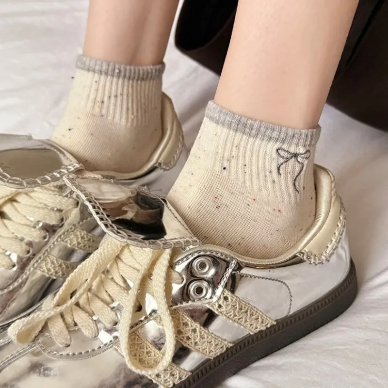 5 paar zomer herfst nieuwe dames laag uitgesneden katoenen sokken gestreept Koreaanse stijl grijs schattig enkelsokken hoge kwaliteit meisje schoolsokken