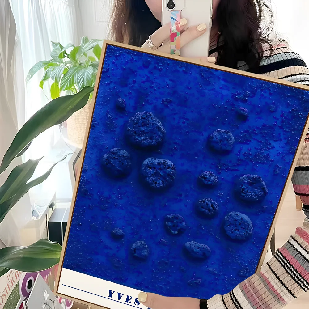 Yves Klein Blue Exhibition Gallery Vintage Posters Sticky Whitepaper Prints Posters Artwork Posters Wall Stickers