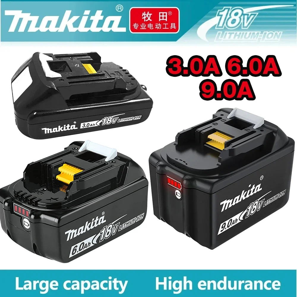 Makita BL1860 BL1850B   BL1830 batería de destornillador y cargador 18v, baterías de herramientas eléctricas de repuesto