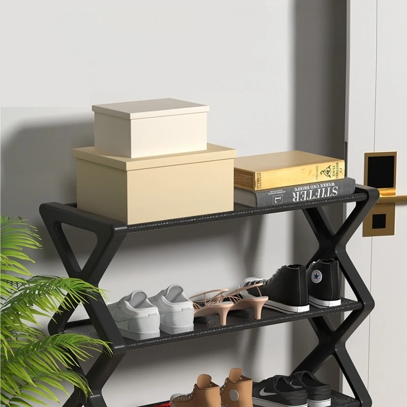 توفير المساحة الصغيرة! رف أحذية سهل التجميع، قماش مقاوم للغبار والنمط الشمالي - صفقة عيد الميلاد! قل وداعاً إلى كلوتر! #3