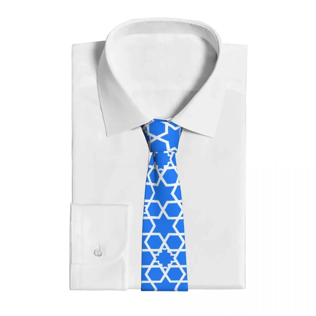 Star Of David Israel Geometric Texture Tie For Men Women Necktie Tie Clothing Accessories