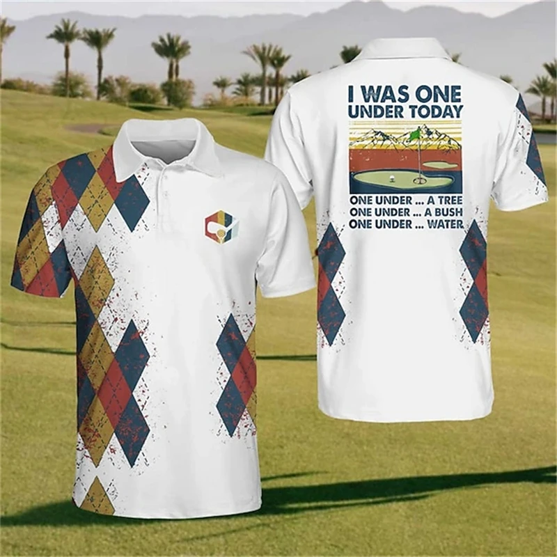 Polo de Golf para hombre, camiseta divertida con estampado 3d, ropa de calle fresca, pantalones cortos de manga corta, Polo de Golf, camiseta barata al por mayor, novedad