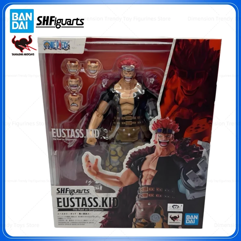 

Bandai In Stock Original S.H.Figuarts The Raid on Onigashima Anime One Piece EUSTASS KID Action Figures Model Toy Gift DT
