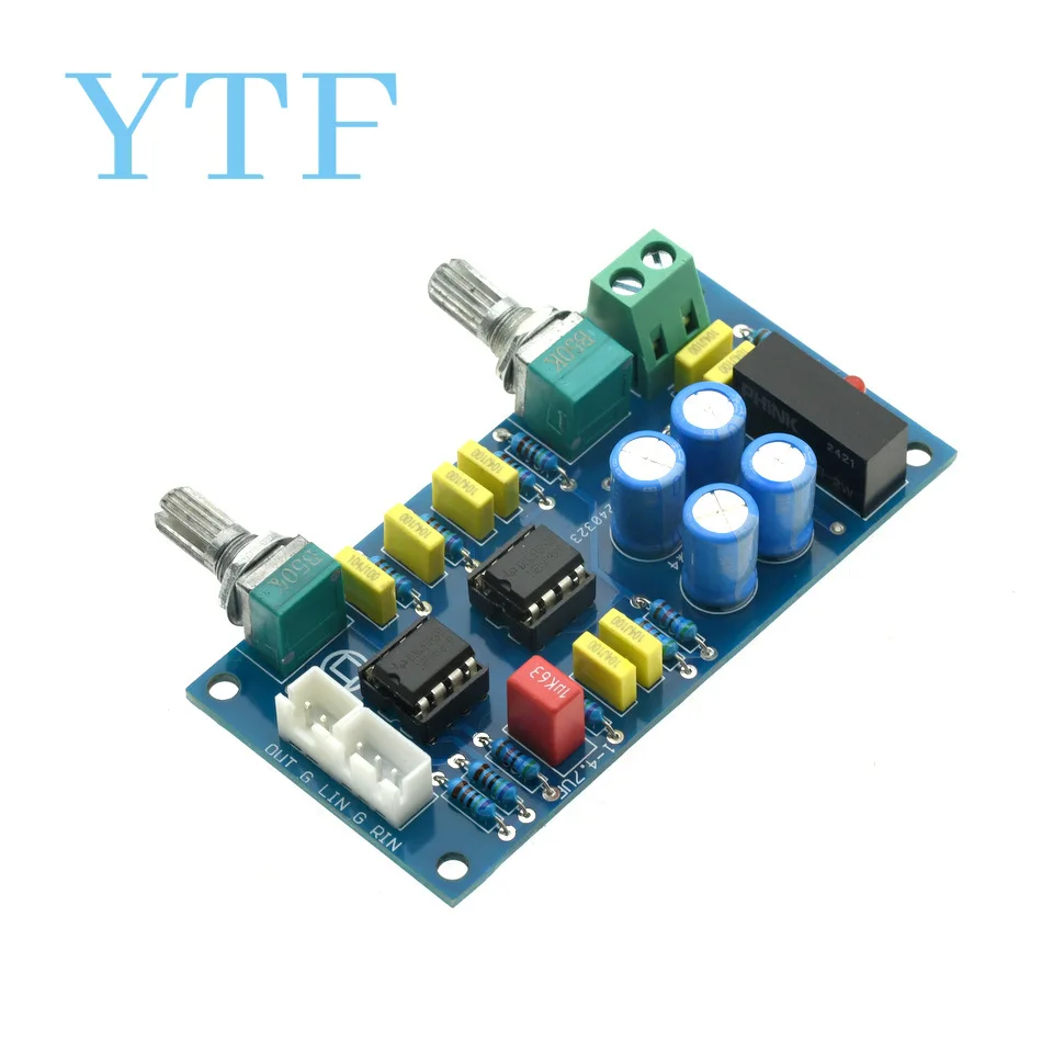 Single Power 11-13V Superheavy Subwoofer Pre-low-pass Filter Pre-tone Board Finished Kit PCB Empty Board