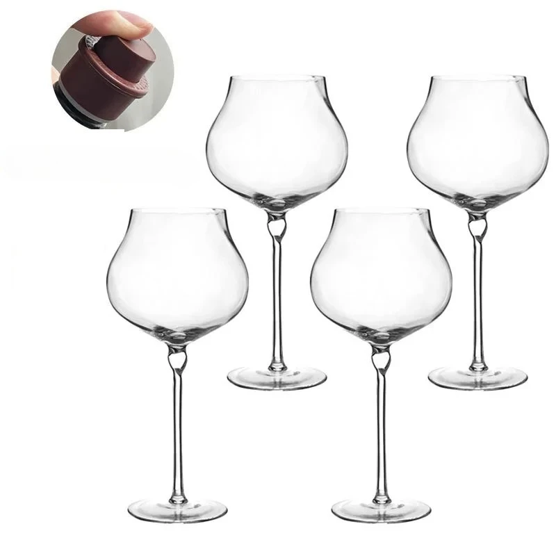 Slovakia RONA Style Super Thin Crystal Burgundy Goblet Dark White Wine Glass Sommelier Exclusive Tasting Wine Glass