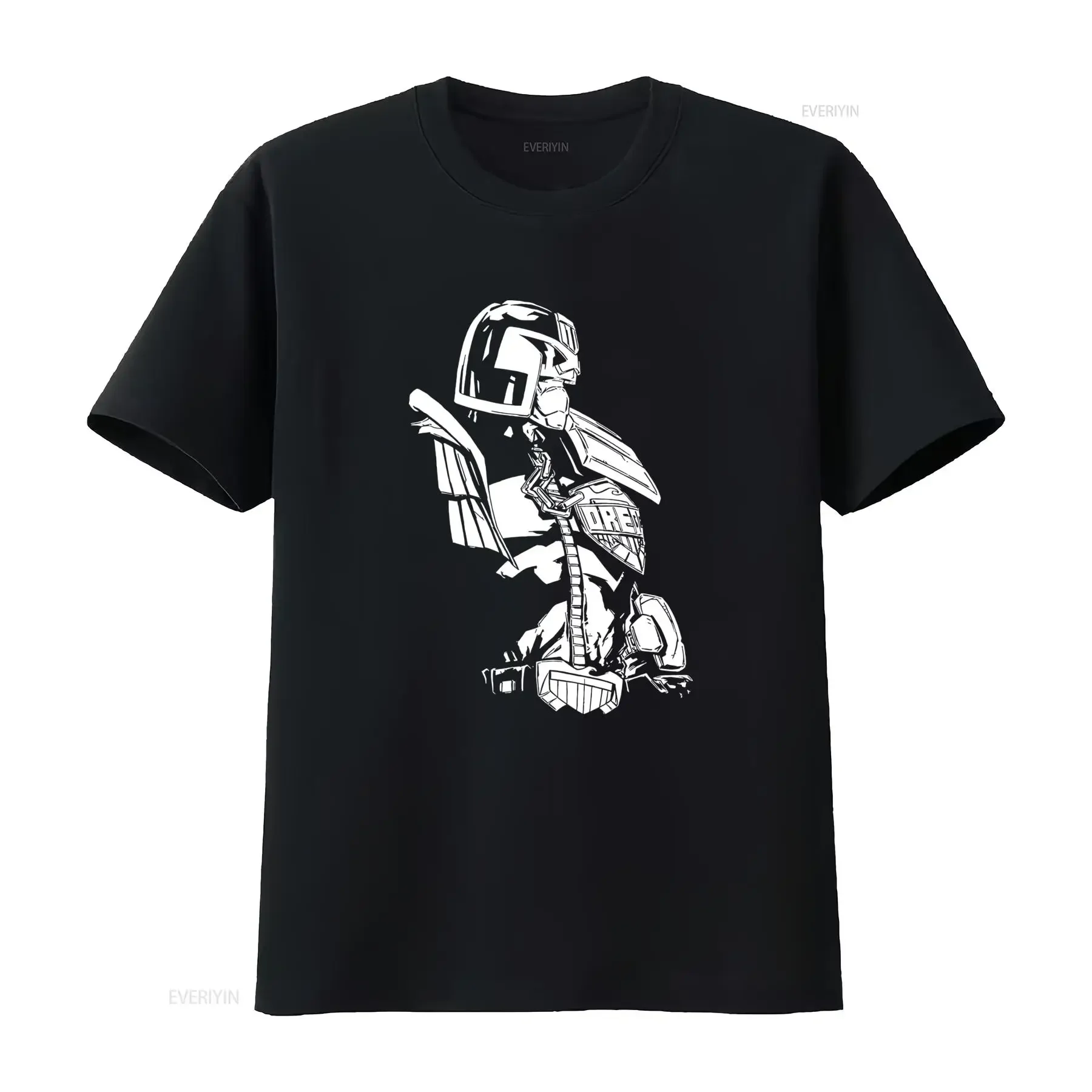 Judge Dredd 2000Ad Comic Book Novel Inspired T shirt TWJS vintage Washed Unisex Slightly designer clothes Casual Breathable