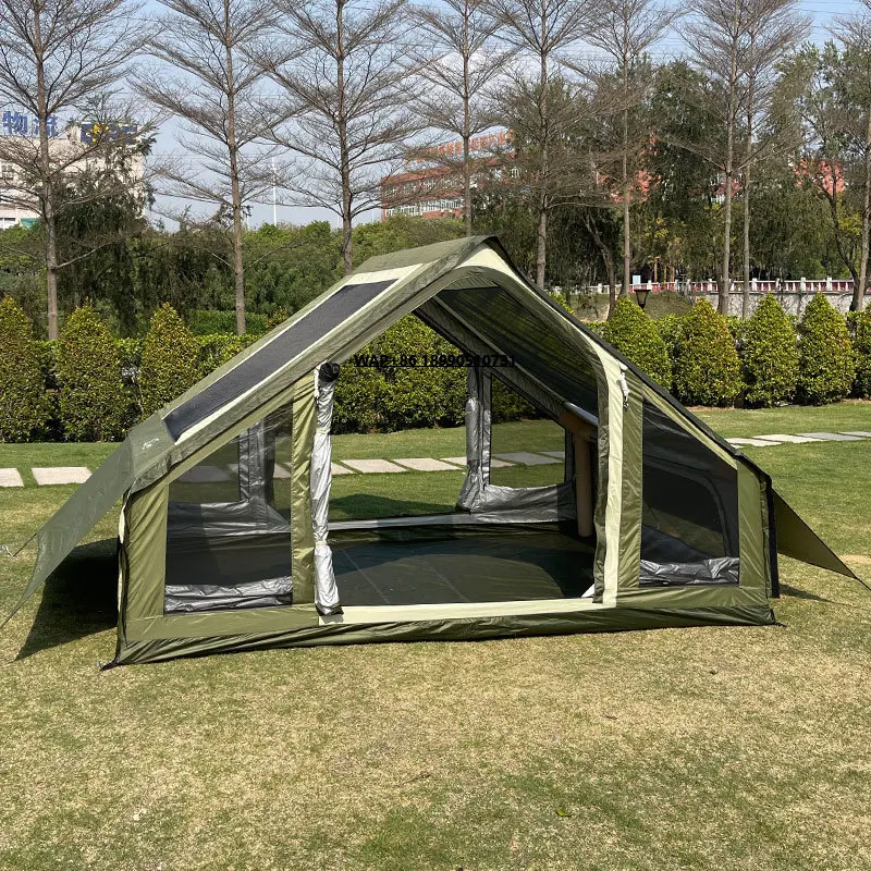 

Outdoor Family Tent Portable Waterproof Oxford Canvas with Air Glamping Inflatable Feature for Camping