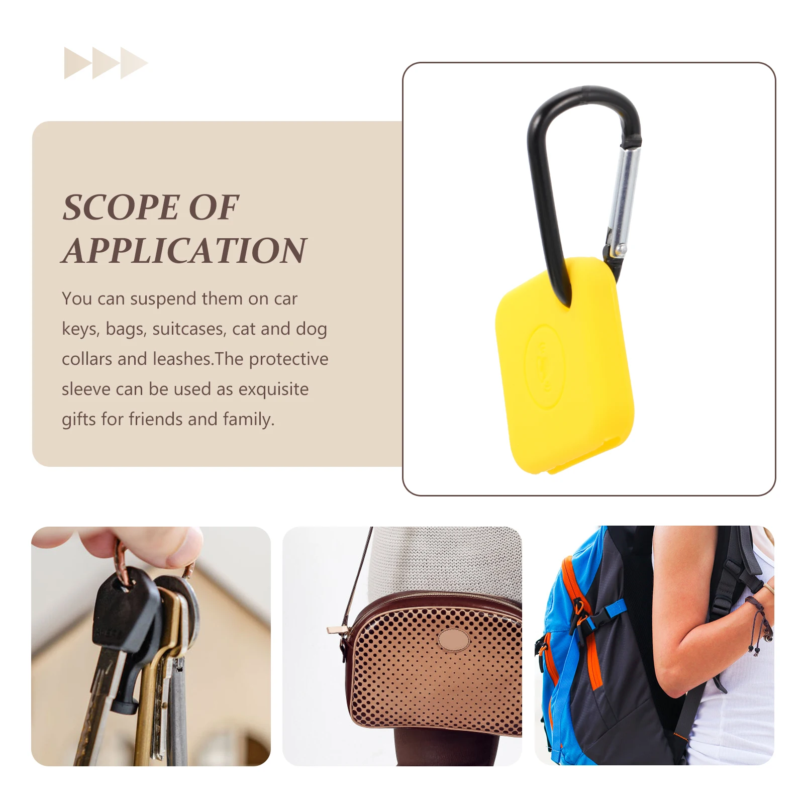 

Tracker Case Silicone Metal Cover Shockproof AntiScratch Pet Tracer Accessory Hanging Supply For GPS