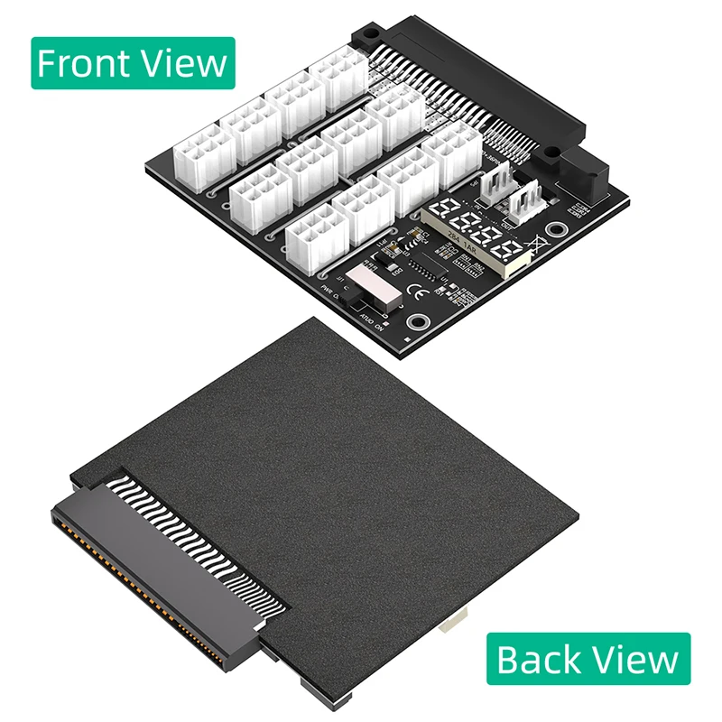 Breakout Board 12 6Pin Power Supply Module Adapter Card Server LED Voltage Diaplsy for Dell D750E-S1 Multi PSU 2200W ON/OFF Sync