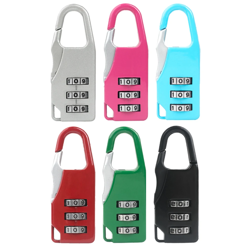 Mini 3 Digit Combination Padlock Zinc Alloy Travel Luggage Locker Security Lock