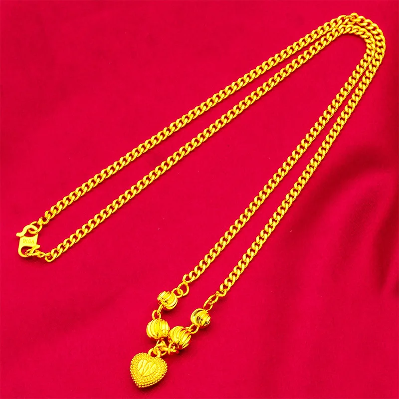 

Love Watermelon Necklace for Women, 24K Gold, AU999 | 3D gold watermelon with heart-shaped vines & red enamel, sweet for summer.