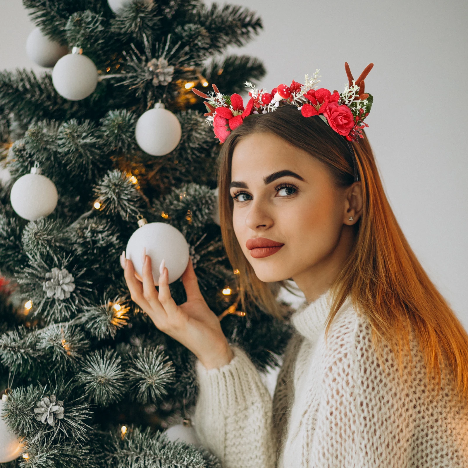 

Christmas Antlers Headb Girls Hair Accessories Festive Cloth Hairb Party Costume Prop Classic Xmas Accessory Women Kids