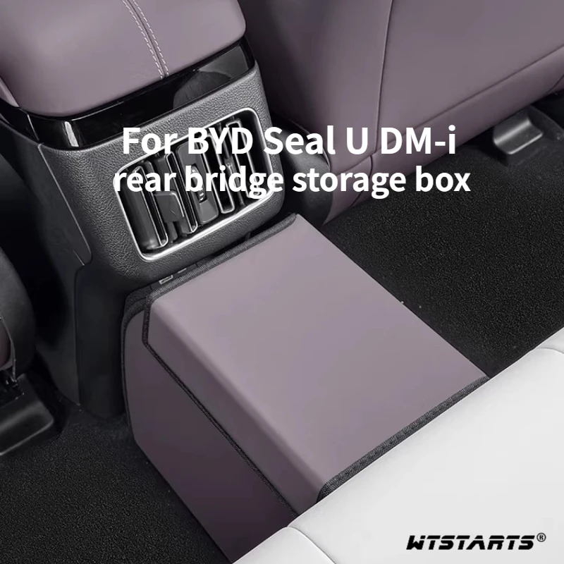 For BYD Seal U DM-i 2020-2025 Rear seat bridge storage box, Car Rear Center Console Organize, Keep your car clean and tidy