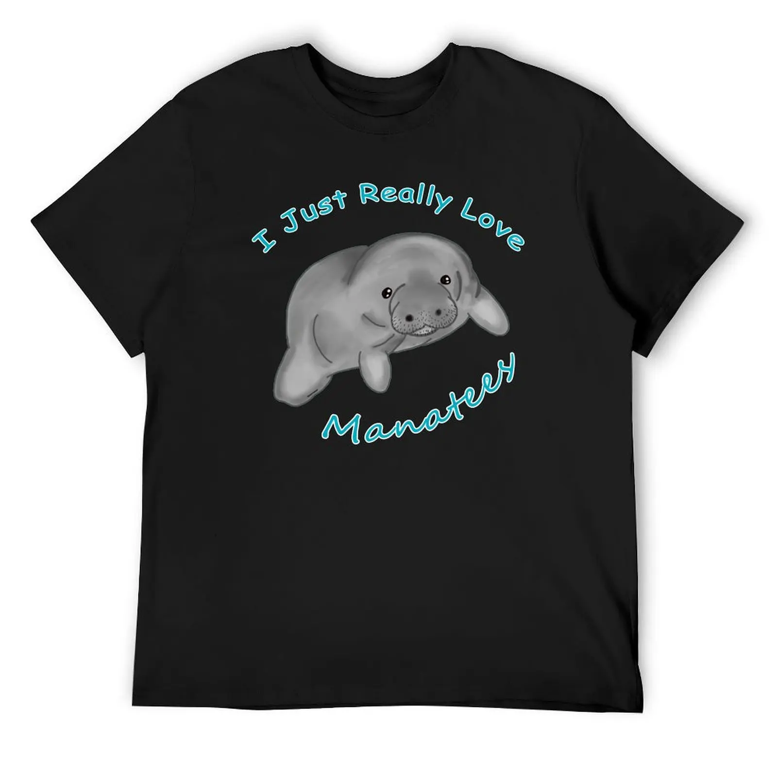 Cute Baby Manatee T-Shirt anime clothes essential t shirt quick-drying oversized graphic tee outfits for men