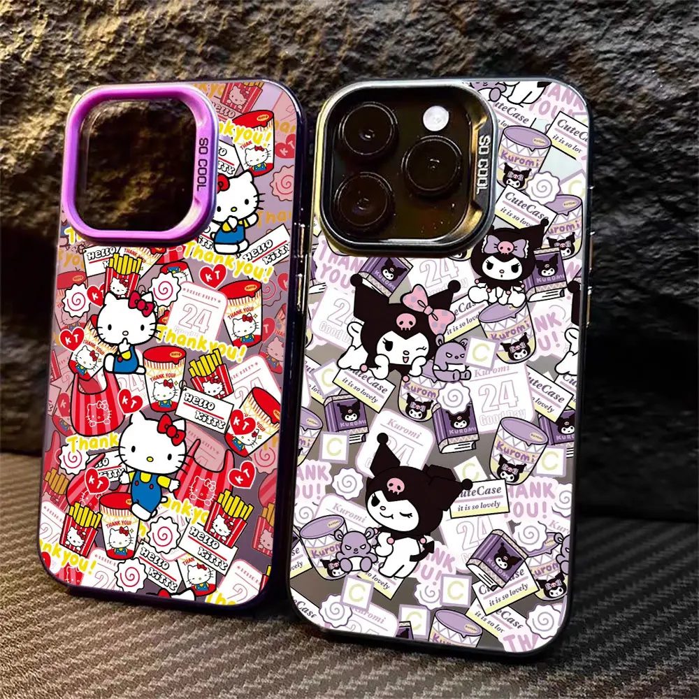 

Cute Cartoon Kuromi Hello Kitty Cat A55 Case For Samsung Galaxy A56 A55 A54 A53 A52 A51 A73 A72 A71 A36 A35 A34 A33 Phone Cover