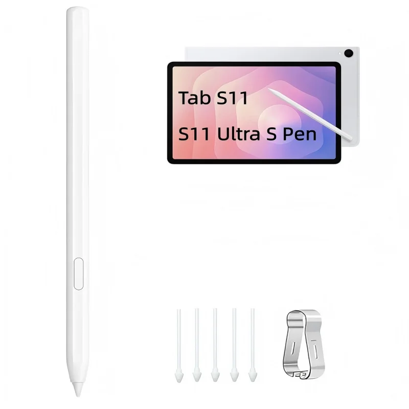 

Tab S11 S Pen Replacement for Samsung Galaxy Tab S11/S11 Ultra All Versions Tab S11 Ultra Stylus Pen +Tips/5Nibs (White)