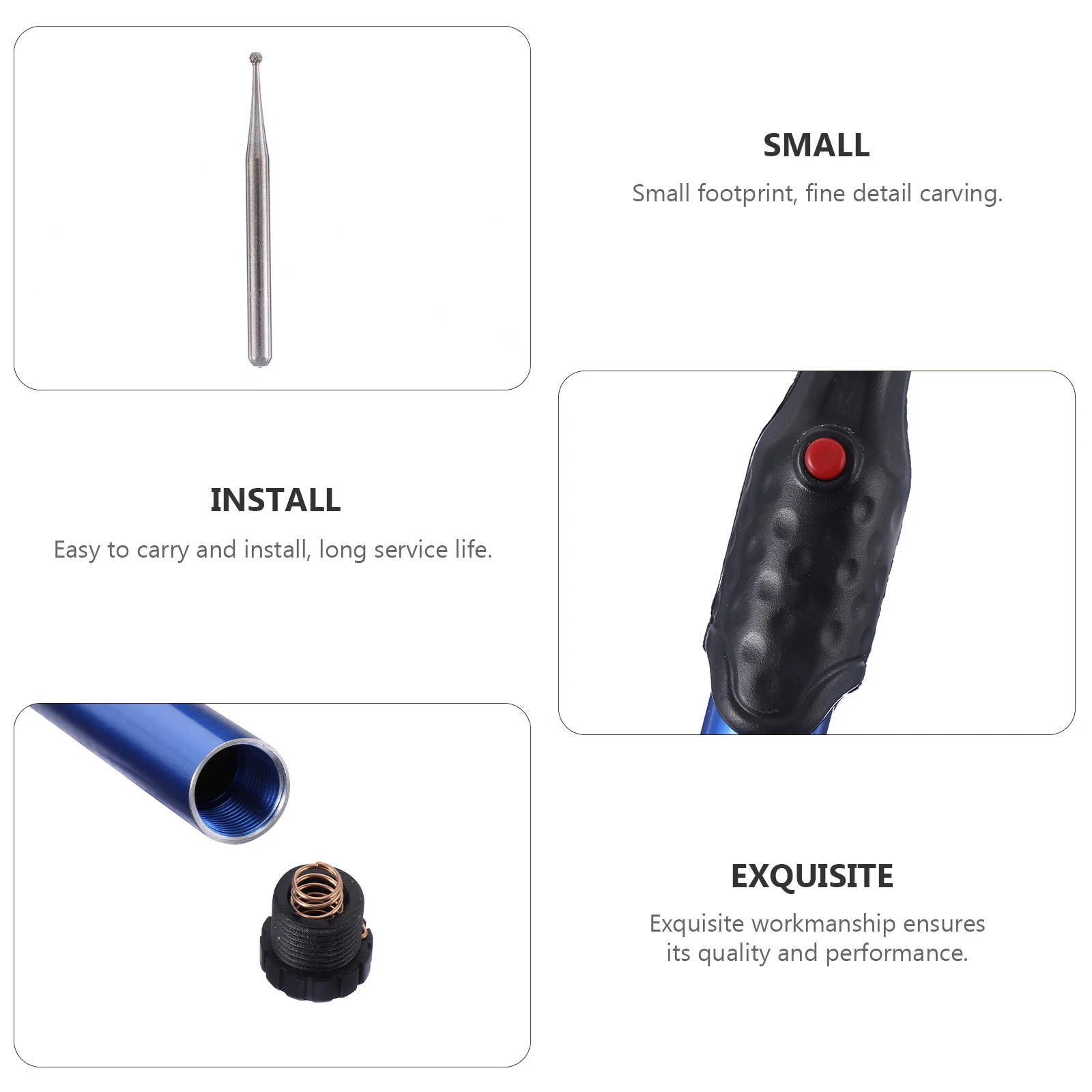 

Electric Engraving Pen Mini Grinder Alloy DIY Tool Metal Glass Engraver Jewelry Accessories Lightweight Smooth Strokes Long Life