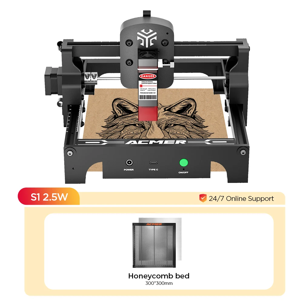 

Laser Engraving 2.5W 1High precision 30W electric power Laser Cutting Machine LightburnGRBL CNC Planks Acrylic Carpentry Cutti