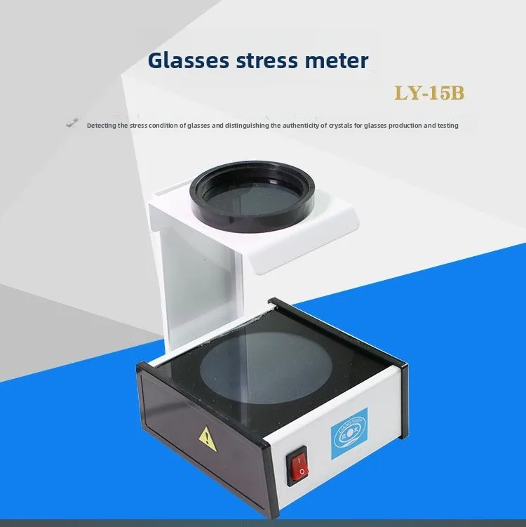 Glasses Equipment Instrument Polarized Transparency Tester Crystal Sheet Glasses Stress Meter LY-15B Tester