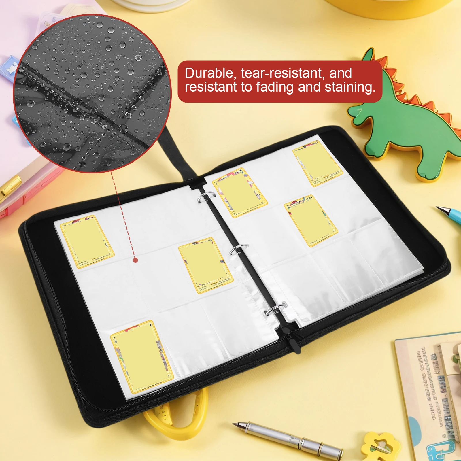 ألبوم جمع البطاقات PU مجموعة مجلد الموثق بطاقة التخزين المنظم ألبوم لبوكيمون MTG TCG بطاقات رياضية بطاقات كرة القدم #4