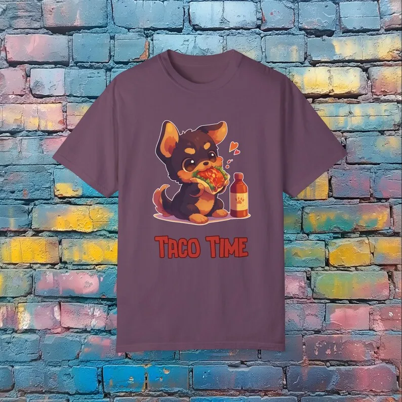 Taco Time T-Shirt - Funny Dog Graphic Tee