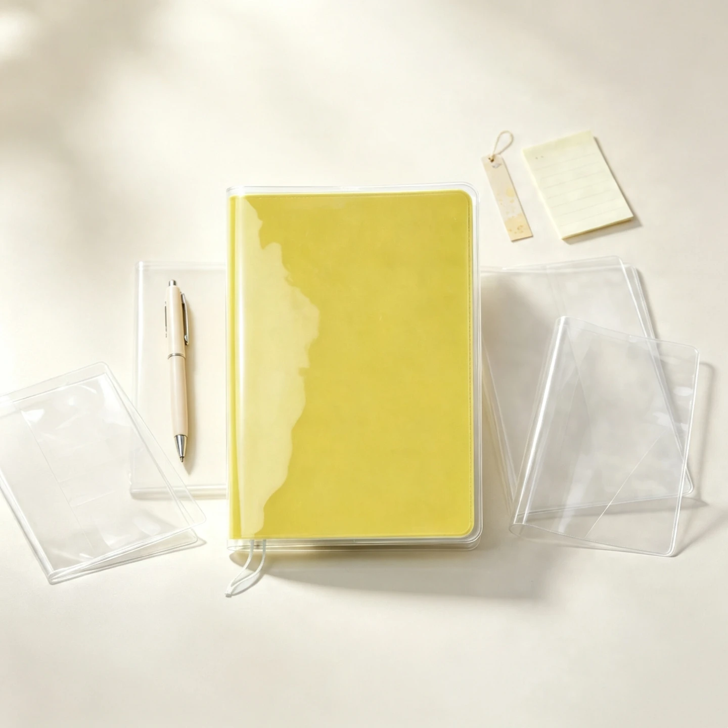 A5/A6 Transparent PVC Hobonichi Notebook Cover - Waterproof Clear Book Sleeve for Hobonichi & Journal Protection