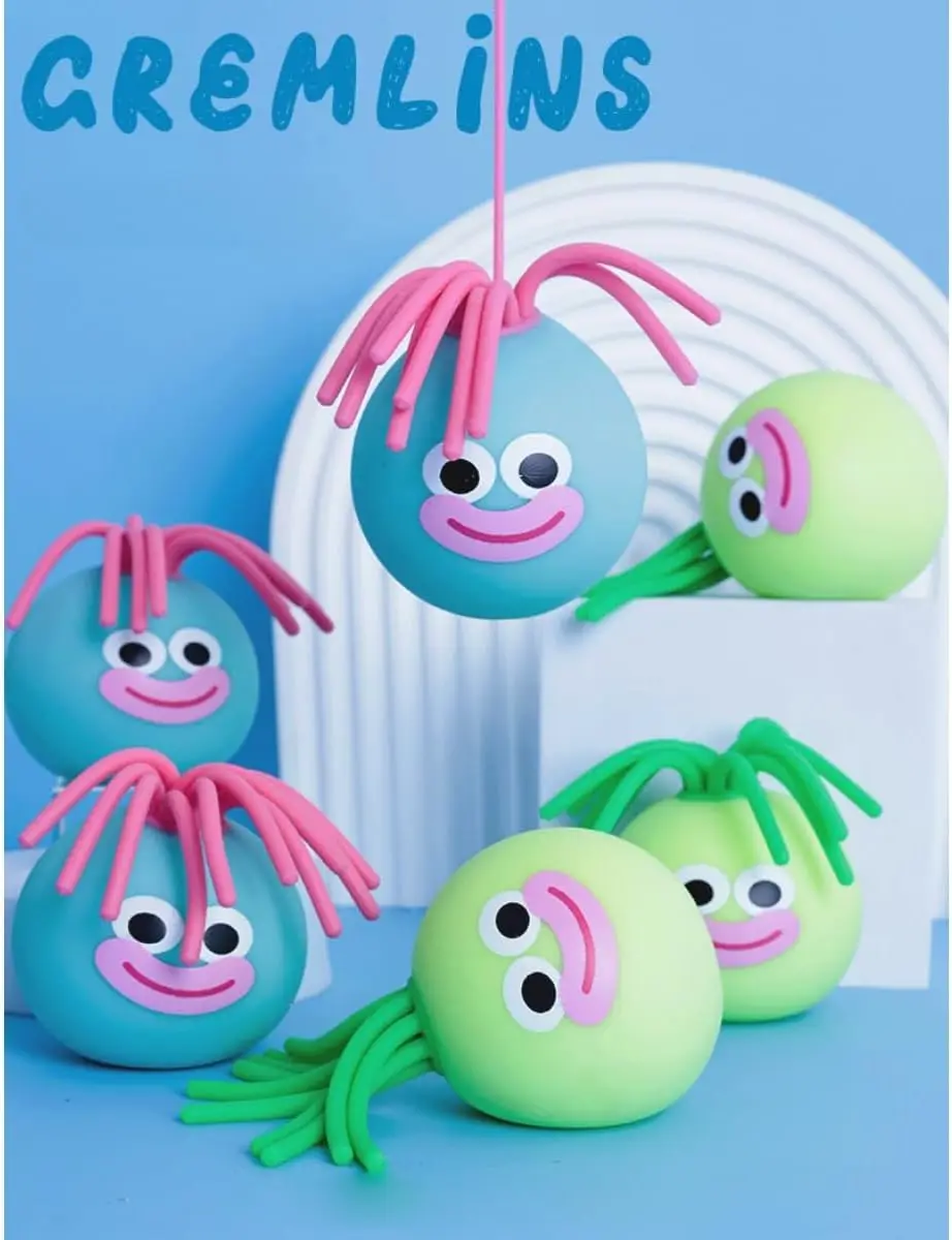 Confezione da 6 giocattoli esilaranti per tirare i capelli, giocattoli sensoriali antistress, divertenti pull it pop up per bambini e adulti, festa fa