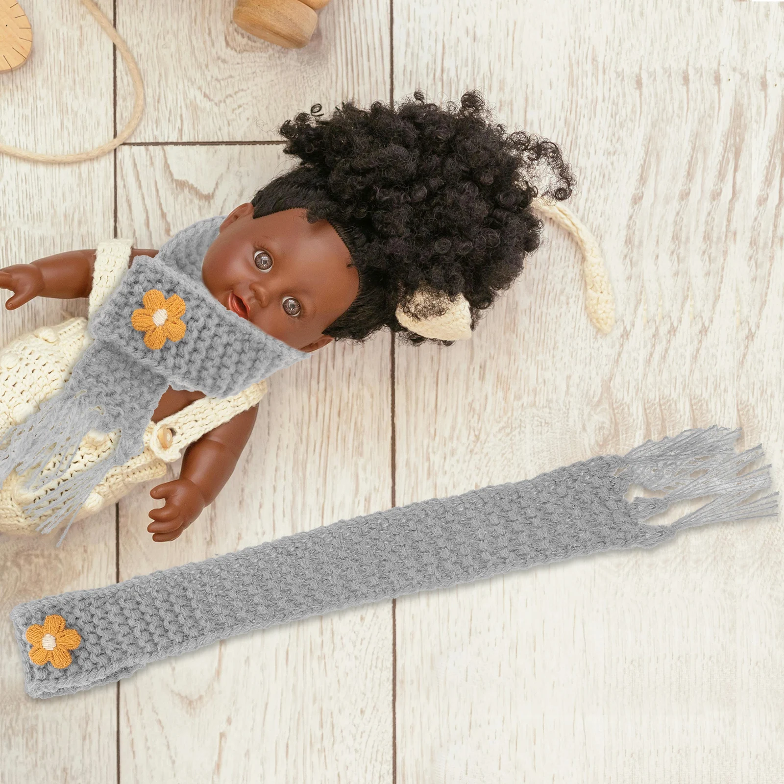 

5Pcs Mini Scarf Adjustable Size Soft Yarn Knit Decorative Accessory for Wine Bottles DIY Projects Party Favors