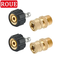 Pressure Washer Couplers M22-14mm Adapter 3/8 1/4 Accessories Quick Connect Set Water Gun Male Sprayer Accessory Hose Connector