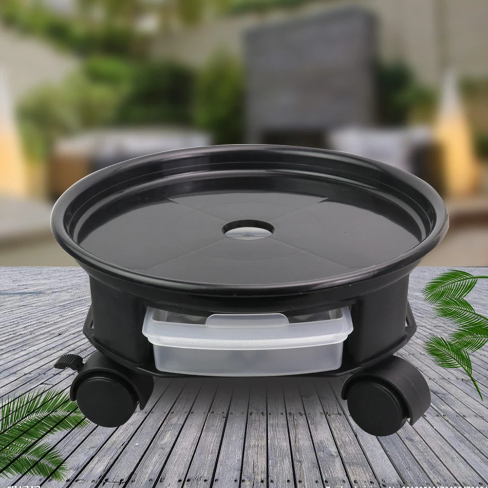 

Universal Wheel Flower Pot Base 38 Cm Round Tray Moving Durable Potted Stand Rack Saucer Indoor Plant Holder Garden Home Storage