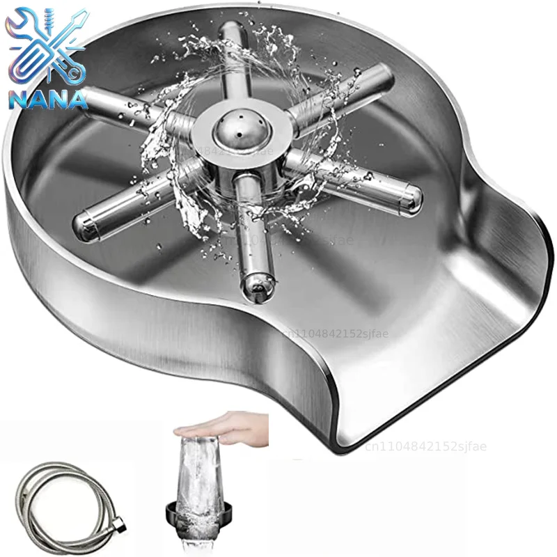Kitchen Sink Glass Rinser Bottle Cup Automatic Washer Kitchen Bar Sink Cleaner Tools Baby Bottle Automatic Flushing Device