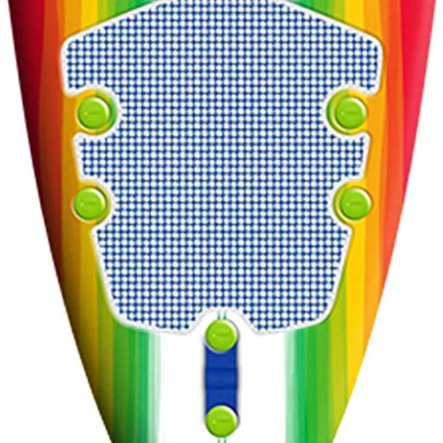 Surfboard for beach use, lightweight fiberglass construction, vibrant blue finish, enhanced maneuverability and durability