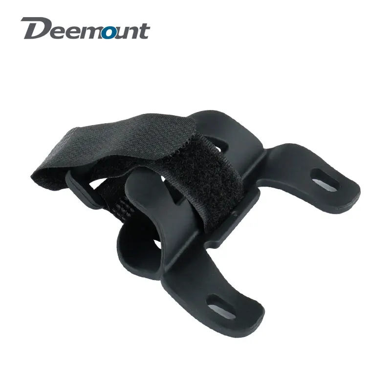 Bicycle Pump Bracket Holder W Hook Loop Strap Fixation Bike Inflator Stand Rack 20-28mm Dia. Pump Fits