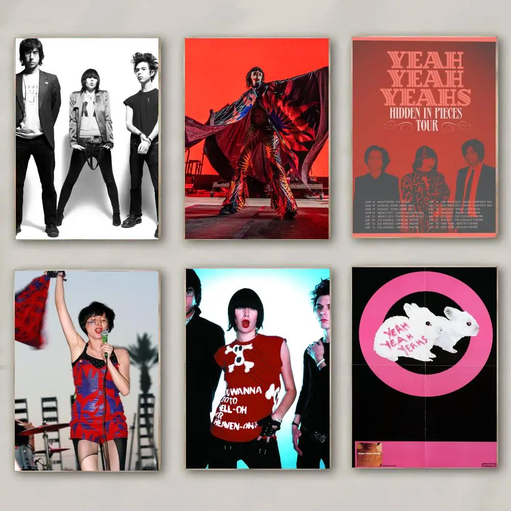 band Y-Yeah Yeah Yeahs-S Poster Modern Wall Decal for Living Room Cafe Office Bar and Bedroom