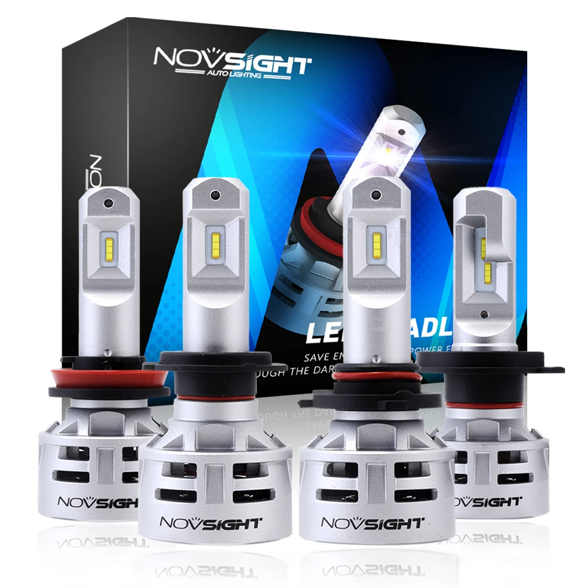 

NOVSIGHT N9 H4 LED Headlight For Car H7 LED H11 9005 6500K 10000LM 60W 12-24V LED Auto Headlamp High Brightness Built-in Fan