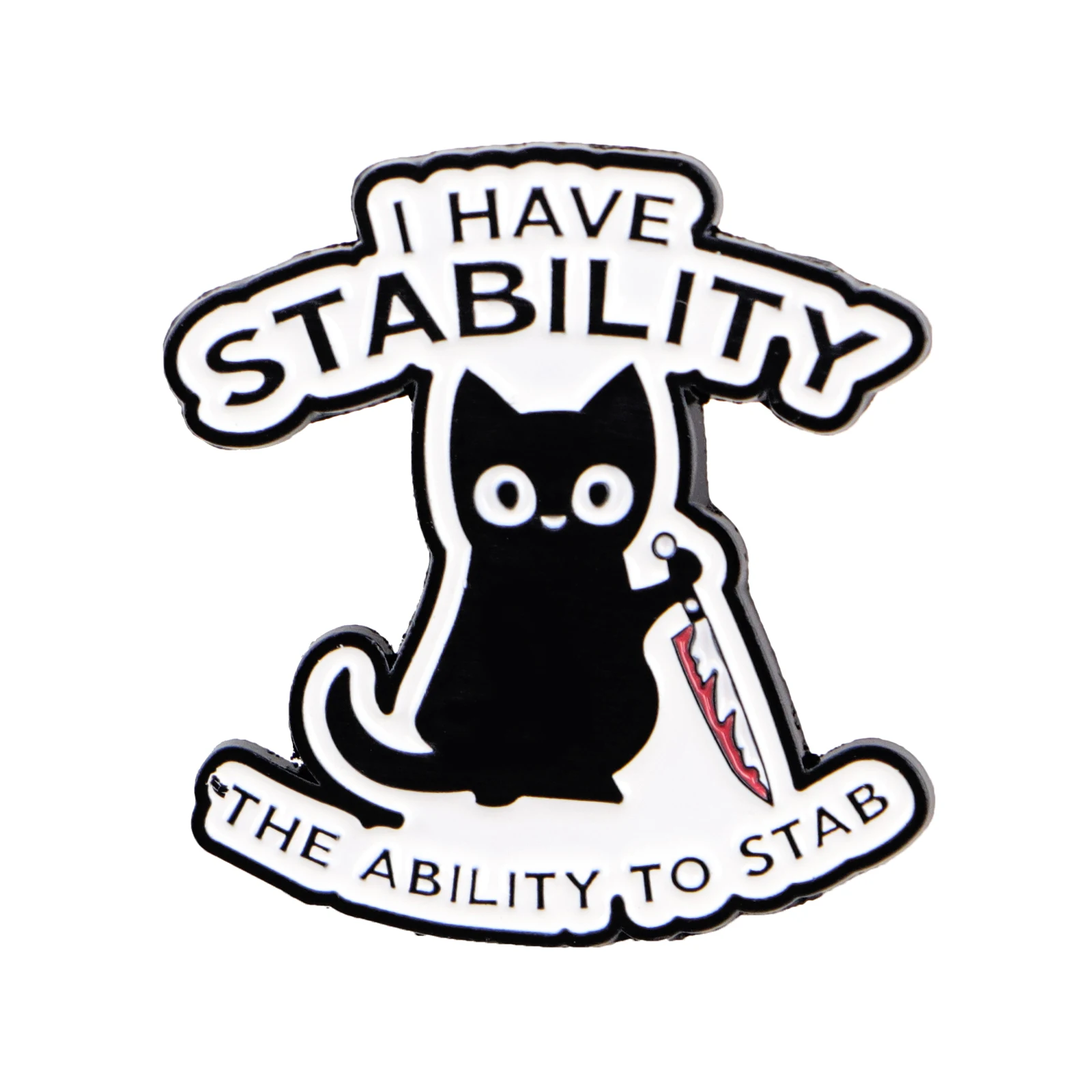 Funny Animals Enamel Pin, Cartoon Cat Brooch