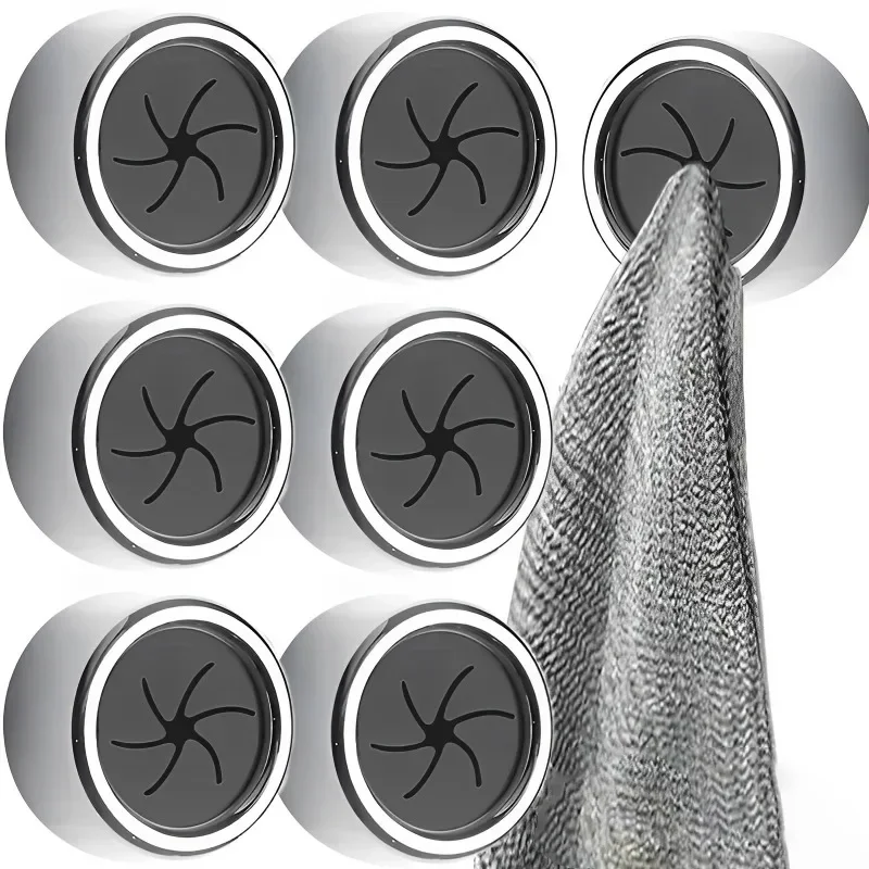 1-10pcs Self Adhesive Towel Plug Holder Wall Mounted Bathroom Organizers Towel Hooks Storage Rack Kitchen Rags Dishcloth Clips