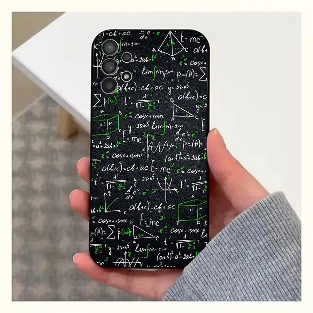 Physics Chemical Math Phone Case For Samsung S25,S24,S23,S22,S20,S21,S10,Ultra,Plus,Lite,FE,Soft Silicone Black Cover