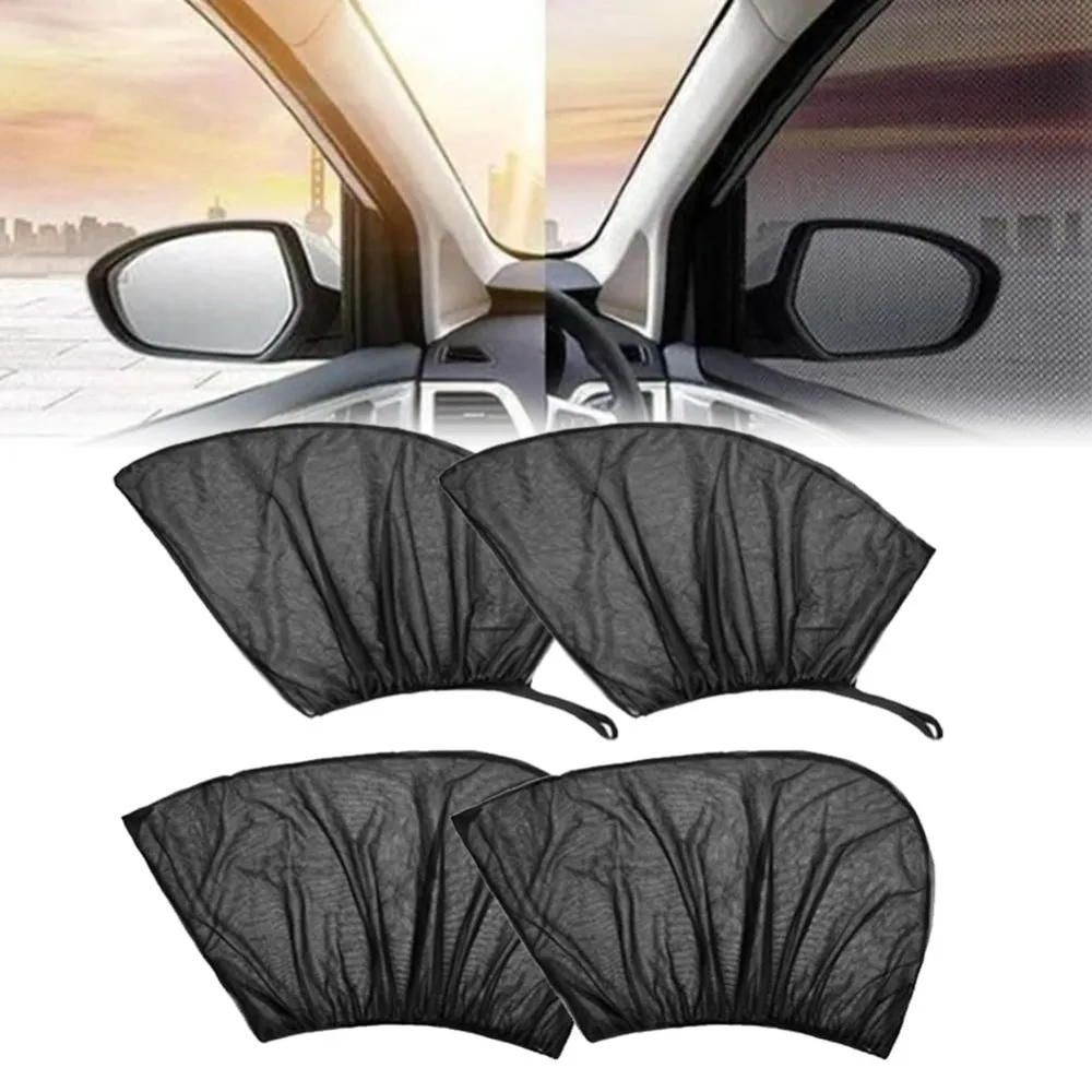 Breathable Car Window Screens Removable Privacy Guard Mesh Sun Shade Anti-mosquito Sunlight Block UV Protection Curtain