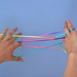 3PCS Chinesische String Für Kinder Finger Spiel Regenbogen Farbige Seil 160CM Kinder der Tag Geschenk Geburtstag Party liefert Kinder Spiele