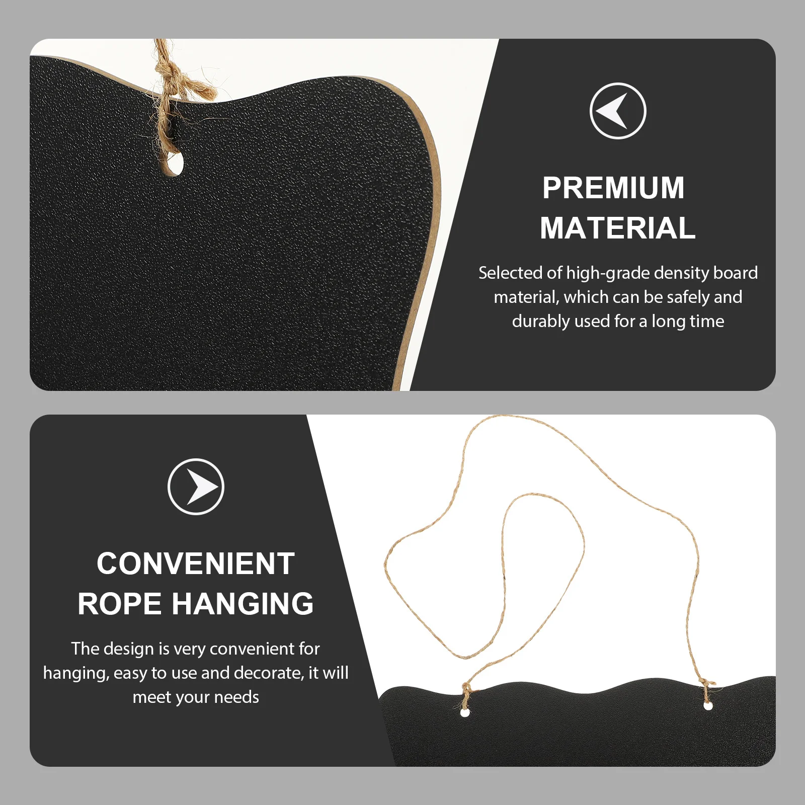 

Double Sided Small Memo Board Wall Hanging Chalkboard Sign Door Hanging Blackboard Message Board for Home Store