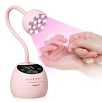 Makartt UV LED Nail Lamp - Gooseneck UV Light for Gel Nails CHERIE Cordless USB 24W Nail Dryer Gel Lamp with 4 Times