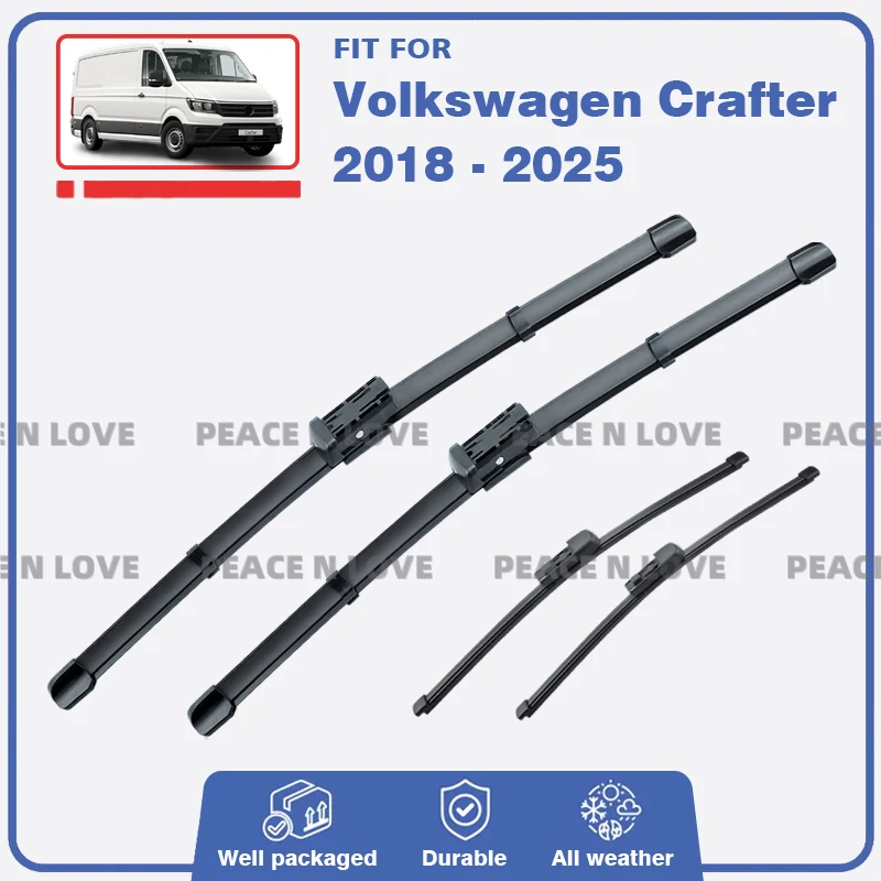 Para Volkswagen VW Crafter 2018 - 2025 limpiaparabrisas delantero trasero cepillos de parabrisas accesorios de ventana 2019 2020 2023