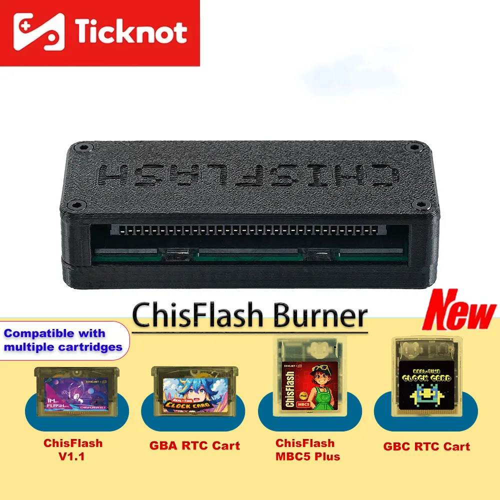 ChisFlash Burner For GameBoy/GBC/GBA Cartridge Programmer Support Backup ROMs & Game Save